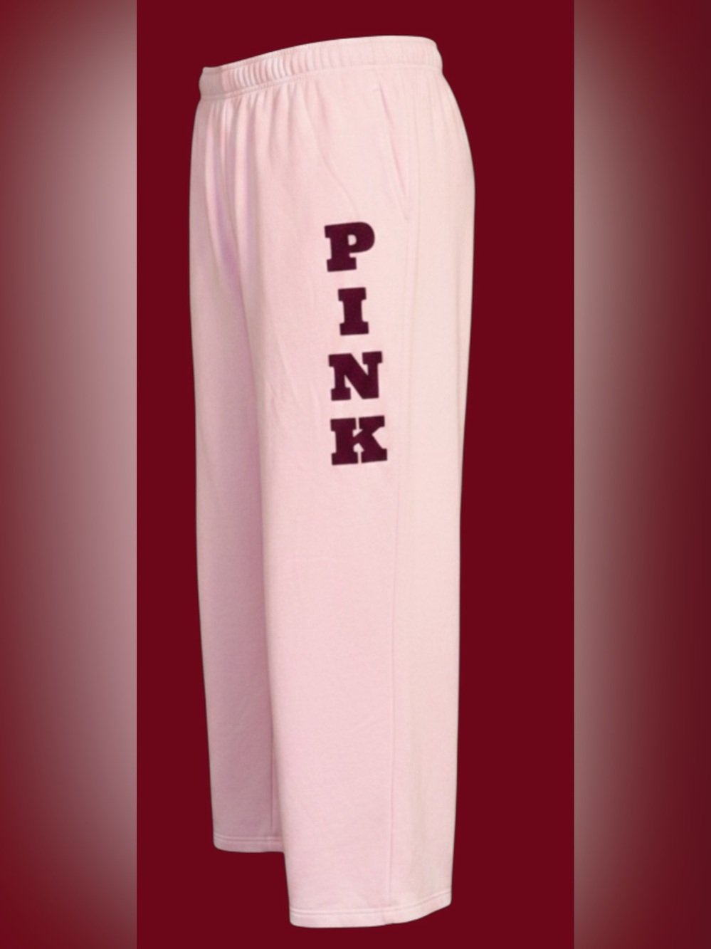 PINK Victoria's Secret Light Pink Relaxed Fit Sweat Pant with PINK Logo